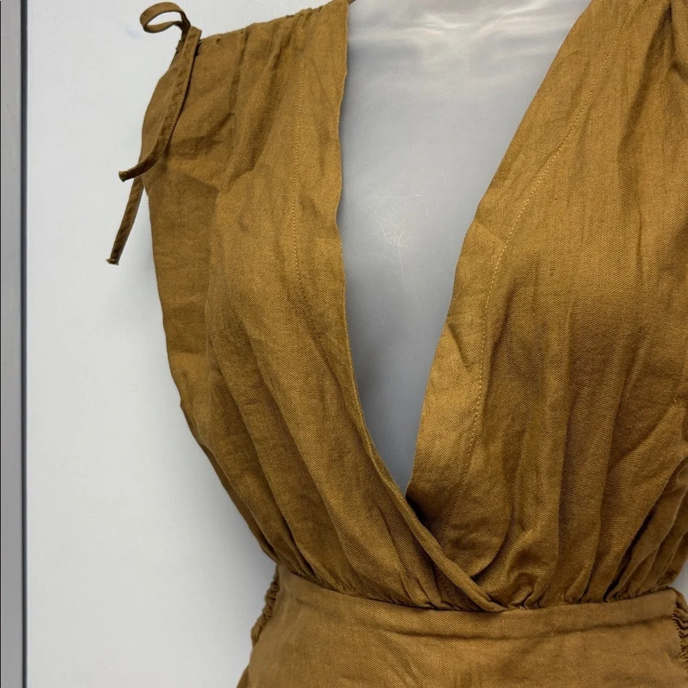 Zara Linen Blend Romper – Size XS